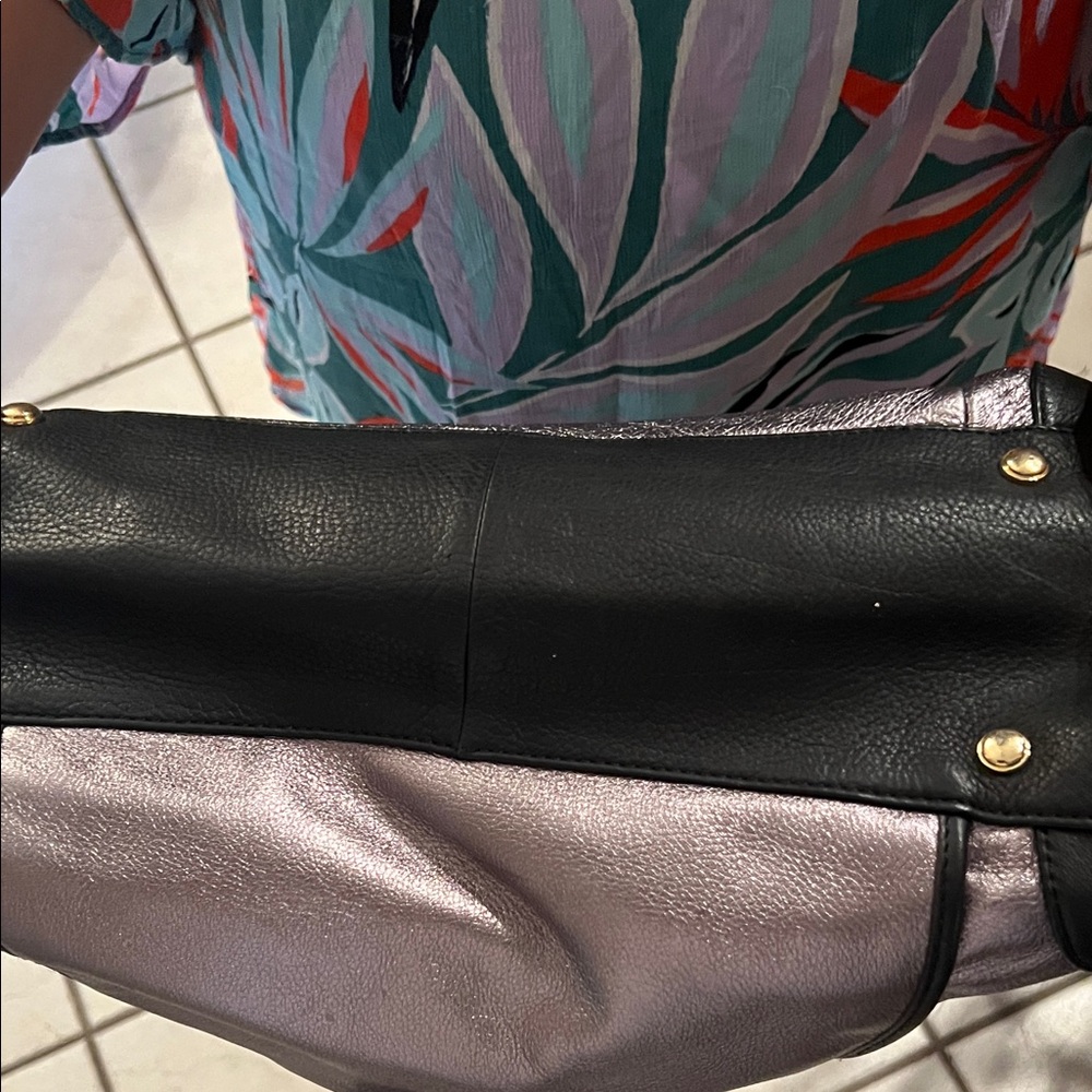 B. Makowsky Stylish Black and Silver Women's Bag - Picture 6 of 6